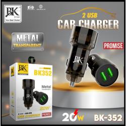 BK Car Charger BK-352 Metal Transpaent