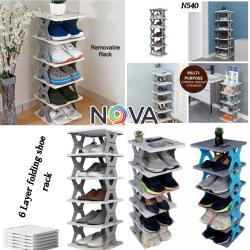 6 Layer Folding Shoe Rack